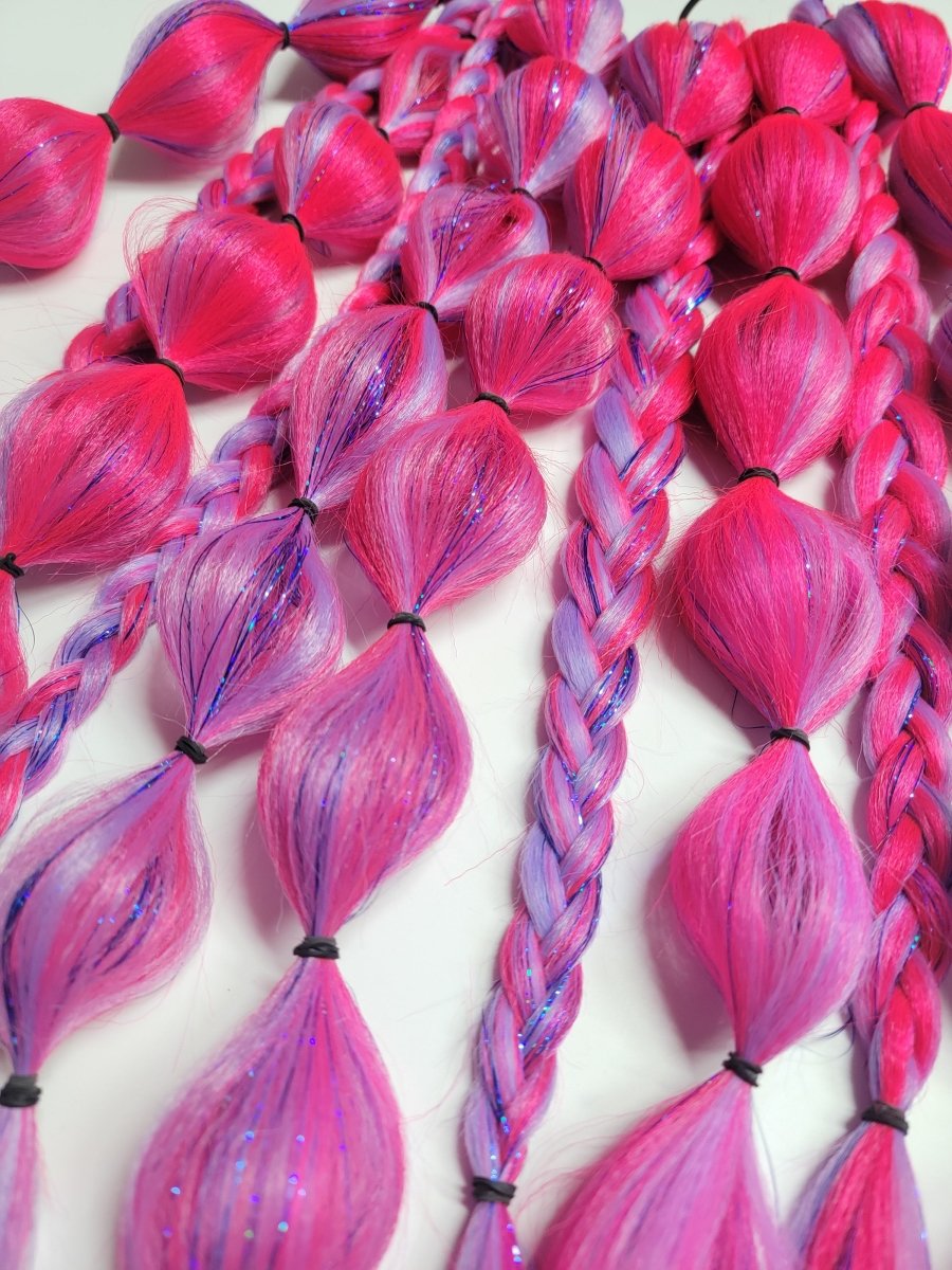 Cotton Candy Skies Festival Braid Tie In's