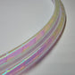 White Pearlescent Taped Hula Hoop