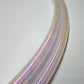 White Pearlescent Taped Hula Hoop