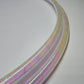 White Pearlescent Taped Hula Hoop