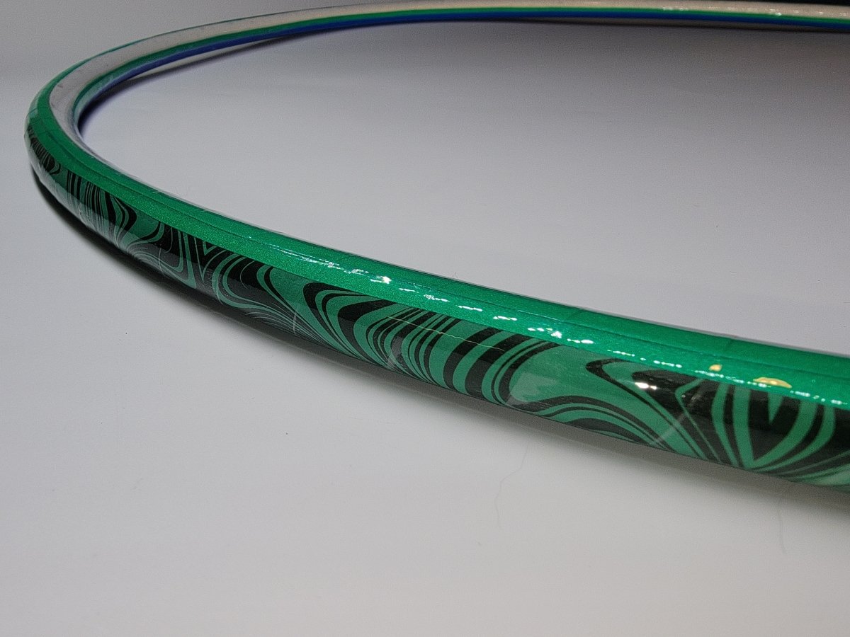 Whimsical Swirls Coinflip Specialty Reflective Taped Hoop