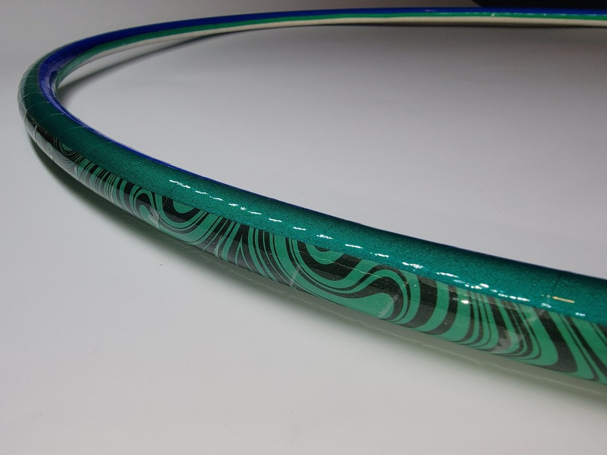 Whimsical Swirls Coinflip Specialty Reflective Taped Hoop