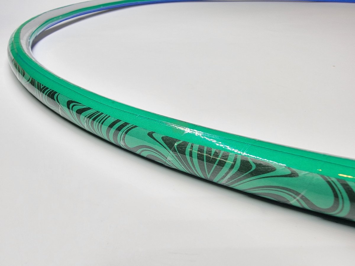 Whimsical Swirls Coinflip Specialty Reflective Taped Hoop
