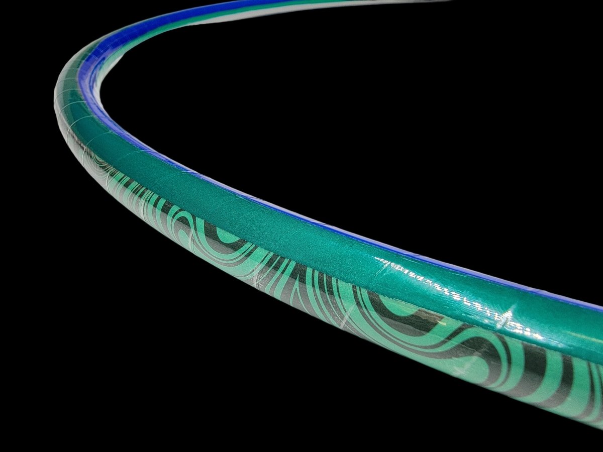 Whimsical Swirls Coinflip Specialty Reflective Taped Hoop