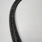 Black Velvet Diamond Taped Hoop