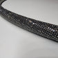 Black Velvet Diamond Taped Hoop