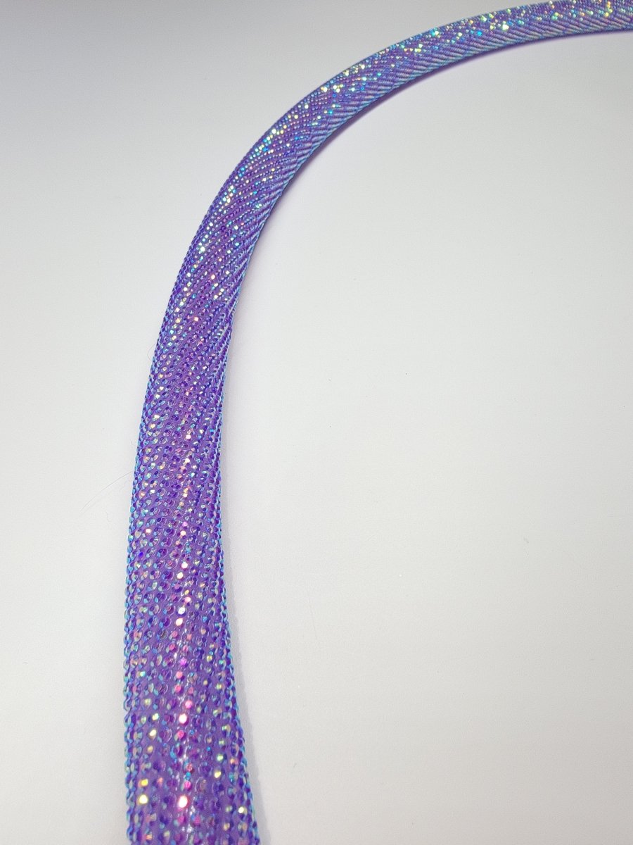 Amethyst Diamond Taped Hoop