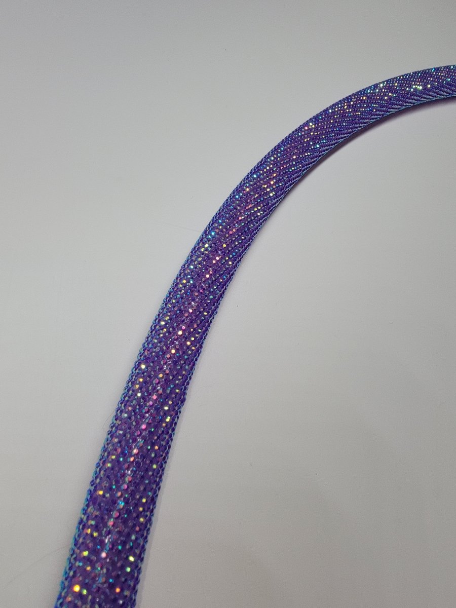 Amethyst Diamond Taped Hoop