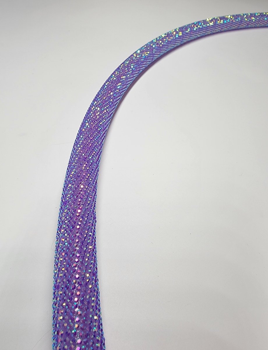 Amethyst Diamond Taped Hoop