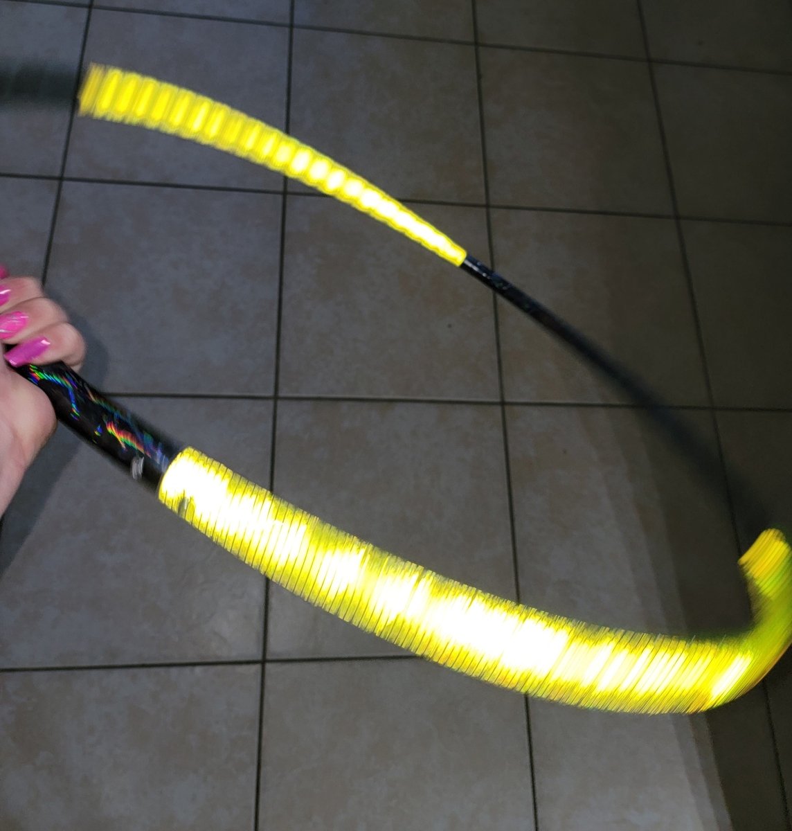 @Cosmic_hulahoes 4 Piece Sectional Reflective Taped Hoop