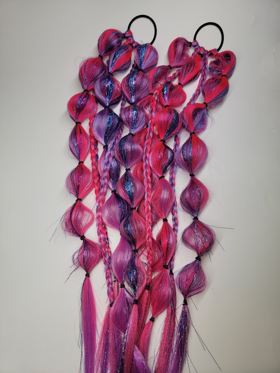 Magenta Meltdown Festival Braid Tie In's