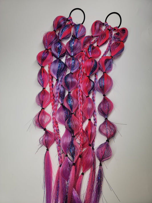 Magenta Meltdown Festival Braid Tie In's