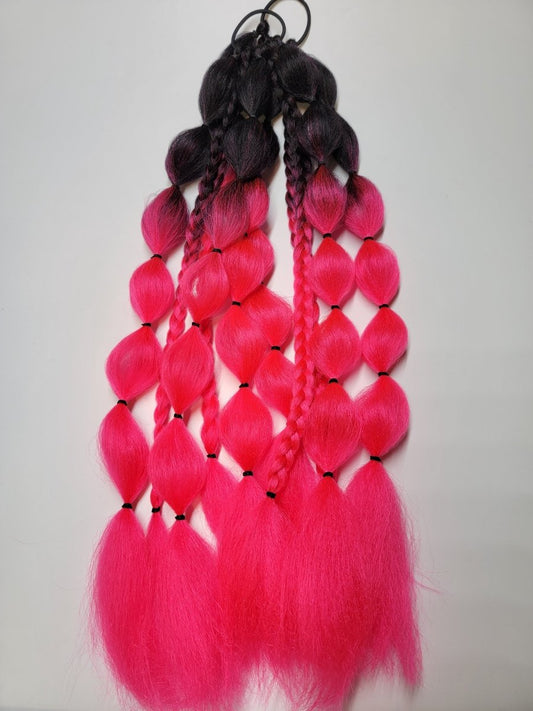 Pink Venom Festival Braid Tie In's