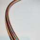 Rose Gold Rainbow Taped Hoop