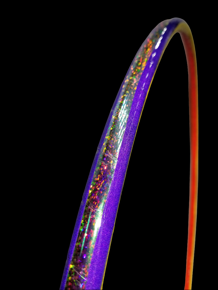 Sunshine Glitter Coinflip Reflective Taped Hoop