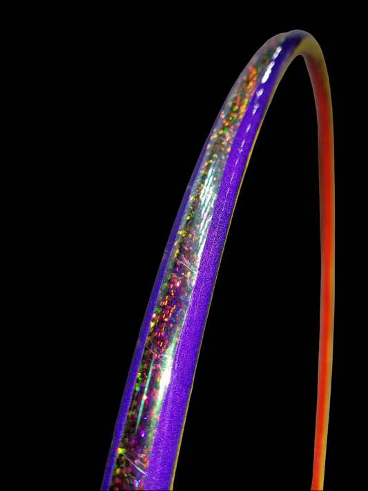 Sunshine Glitter Coinflip Reflective Taped Hoop