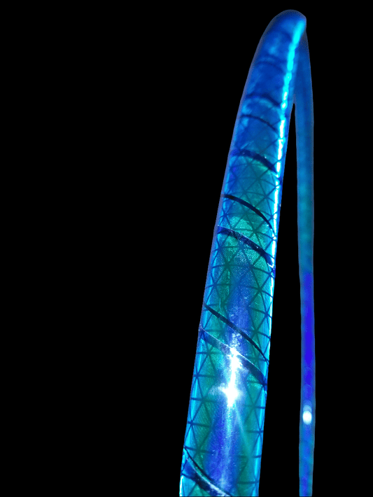 Totally Tubular Blue Reflective Color Morph Taped Hoop