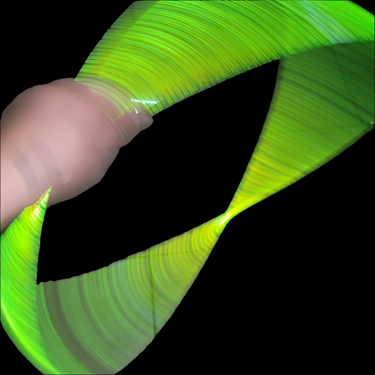 Electric Lime Reflective Color Morph Taped Hoop