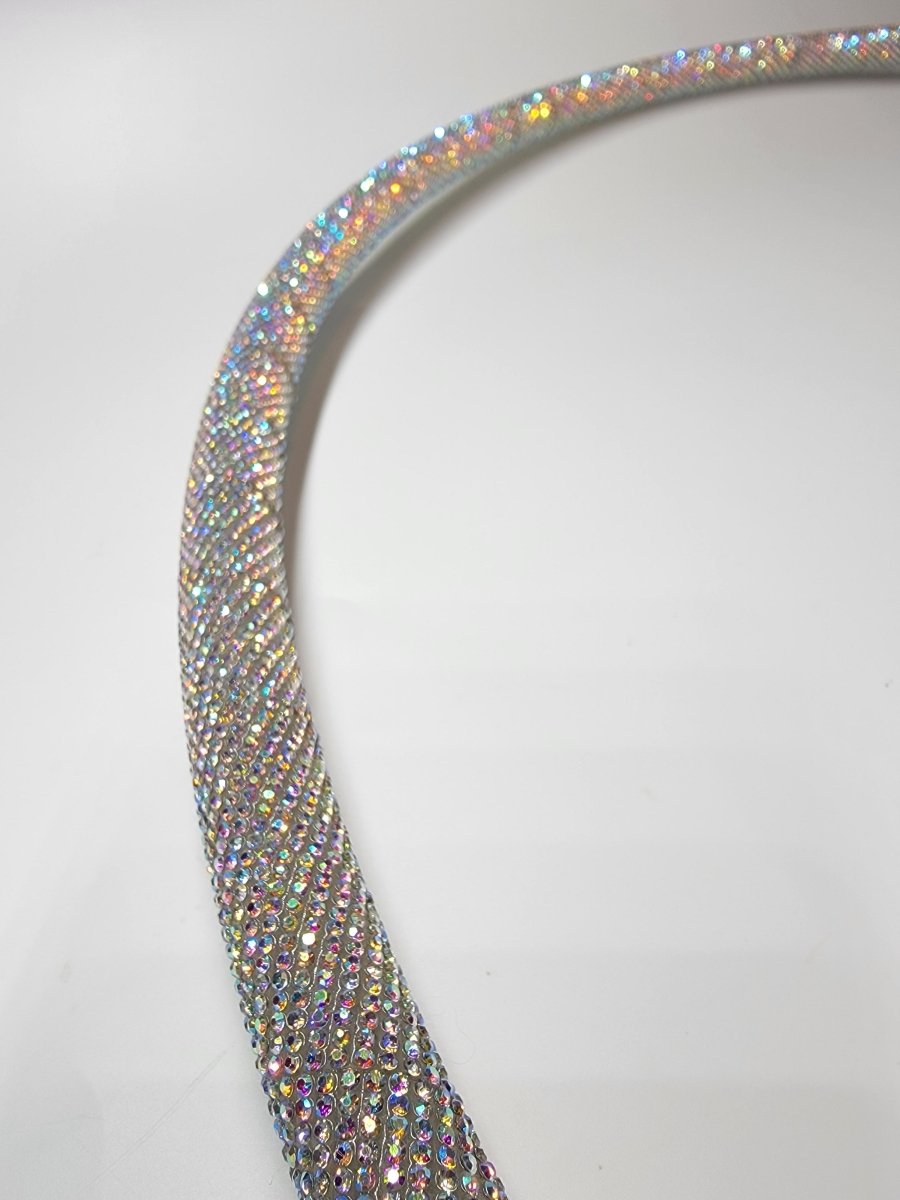 Chanel Diamond Taped Hoop