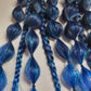 Blue Disco Festival Braid Tie In's