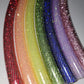 Crushed Rainbow 7 Piece Diamond Taped Sectional Hoop