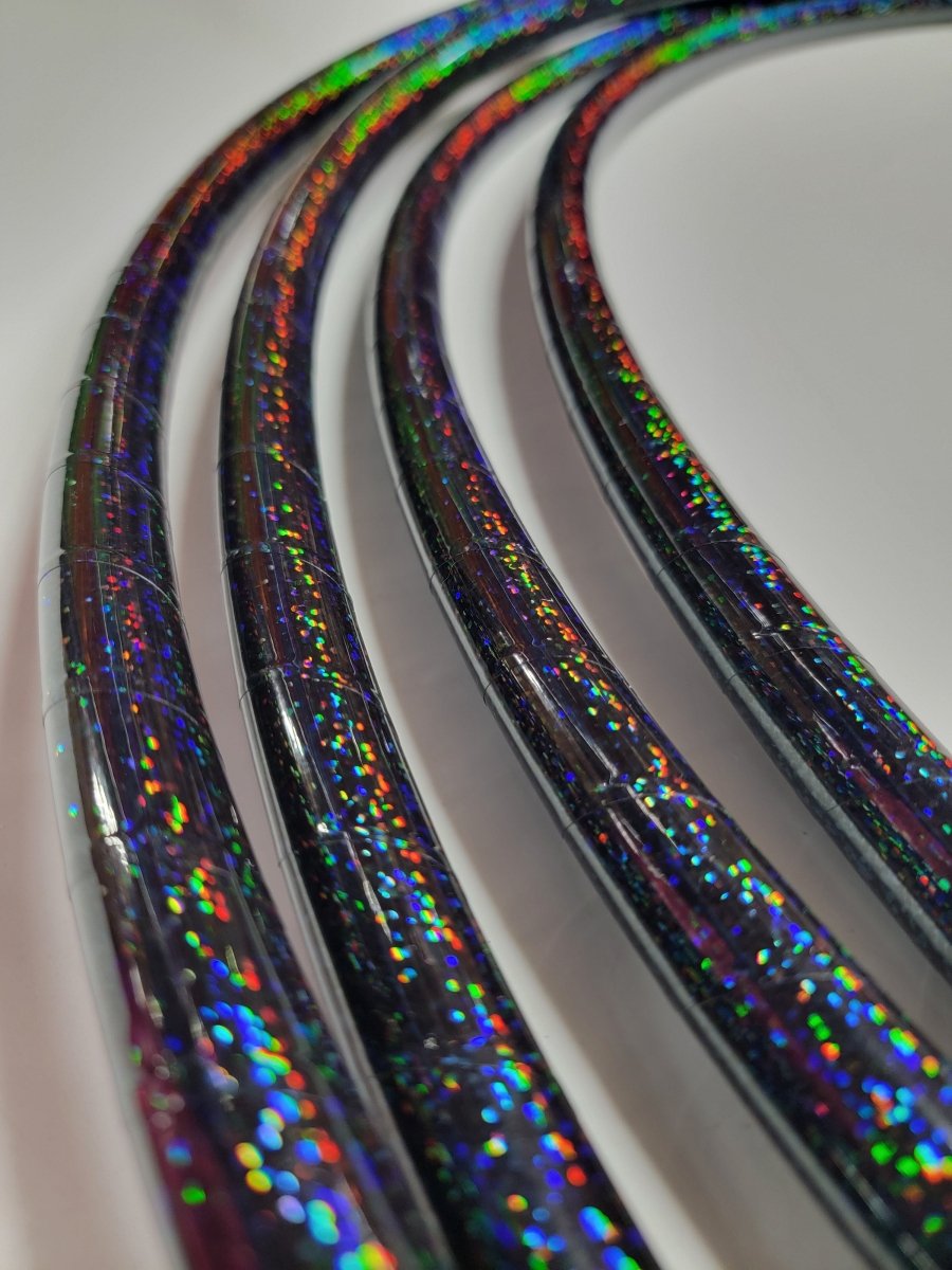 Black Glitter Taped Hula Hoop