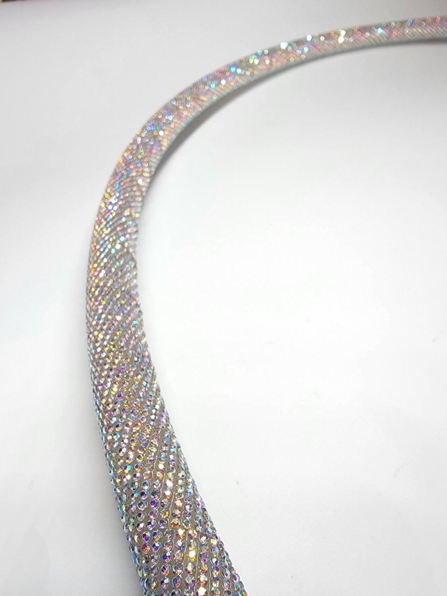 Chanel Diamond Taped Hoop