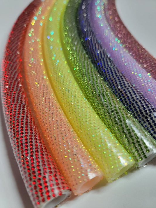 Crushed Rainbow 7 Piece Diamond Taped Sectional Hoop