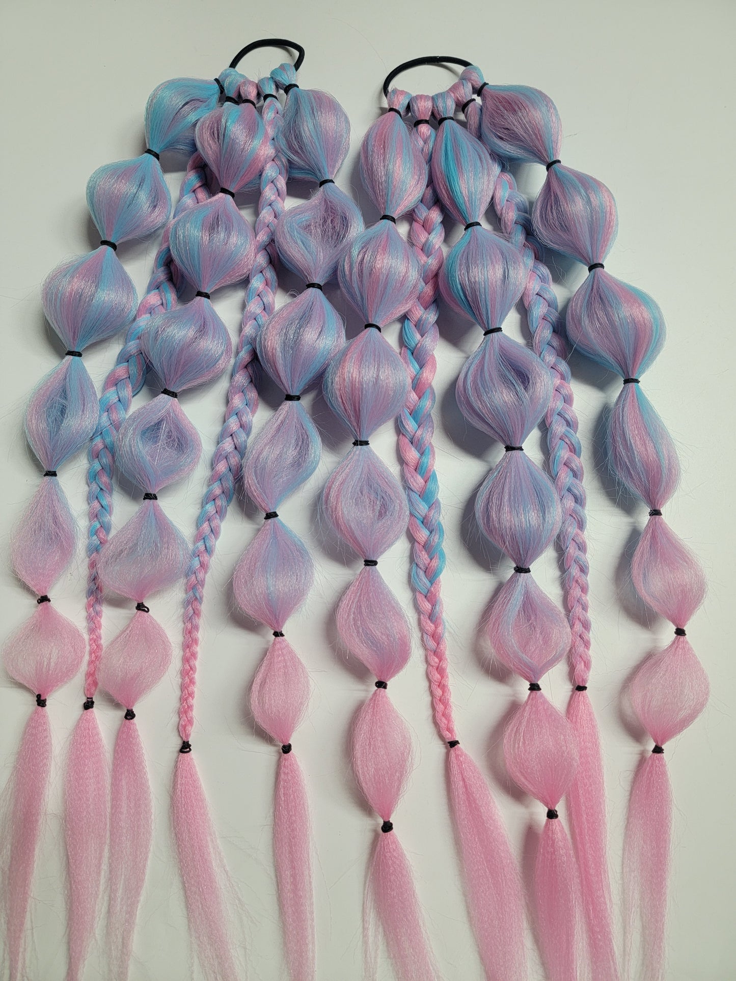 Cotton Candy Carousel Festival Braid Tie In's
