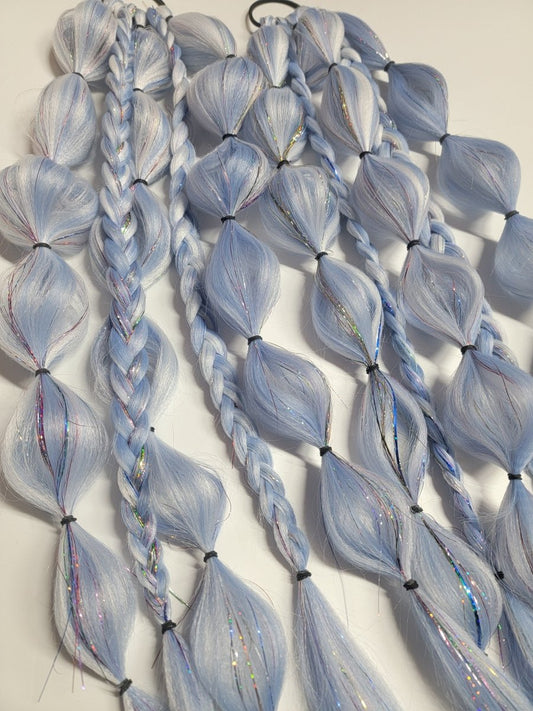 Icy Frost Queen Festival Braid Tie In's
