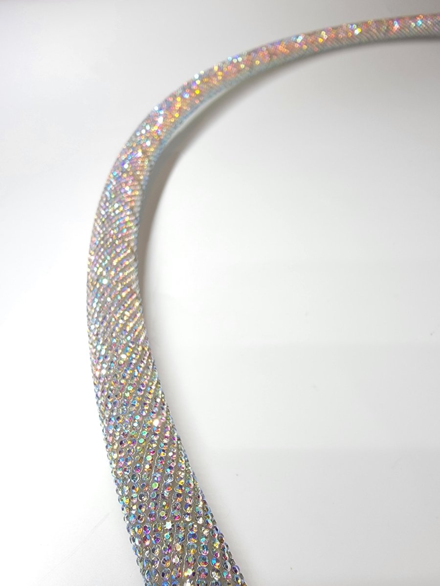 Chanel Diamond Taped Hoop