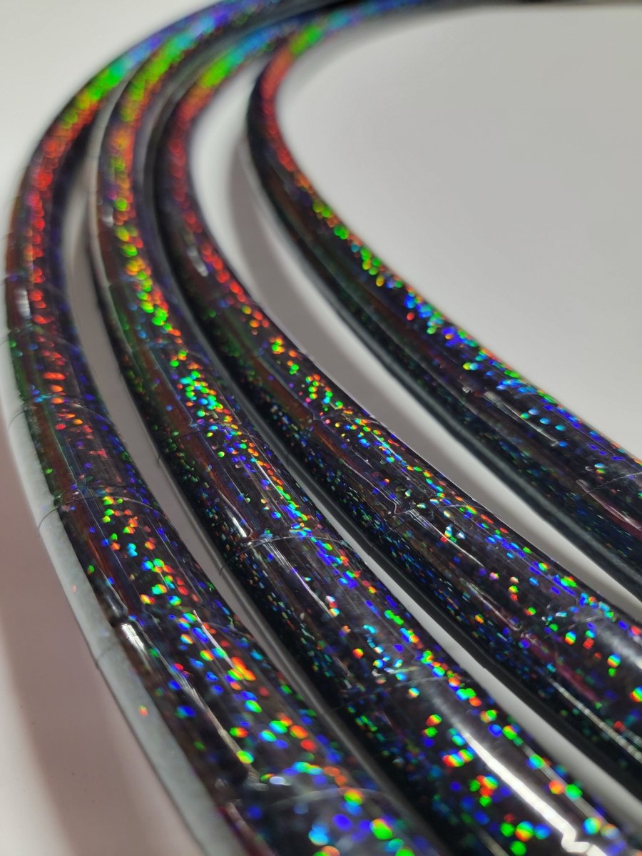 Black Glitter Taped Hula Hoop