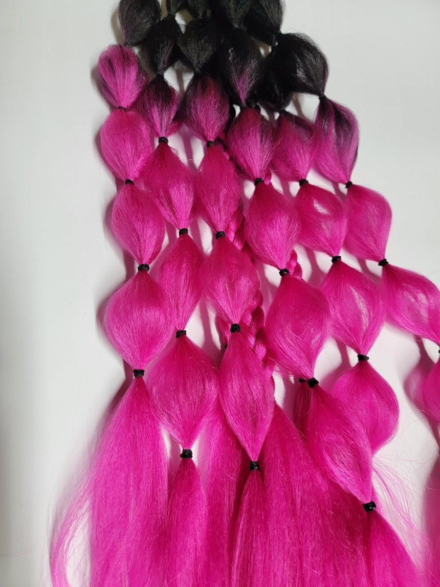 Pink Acid Festival Braid Tie In's