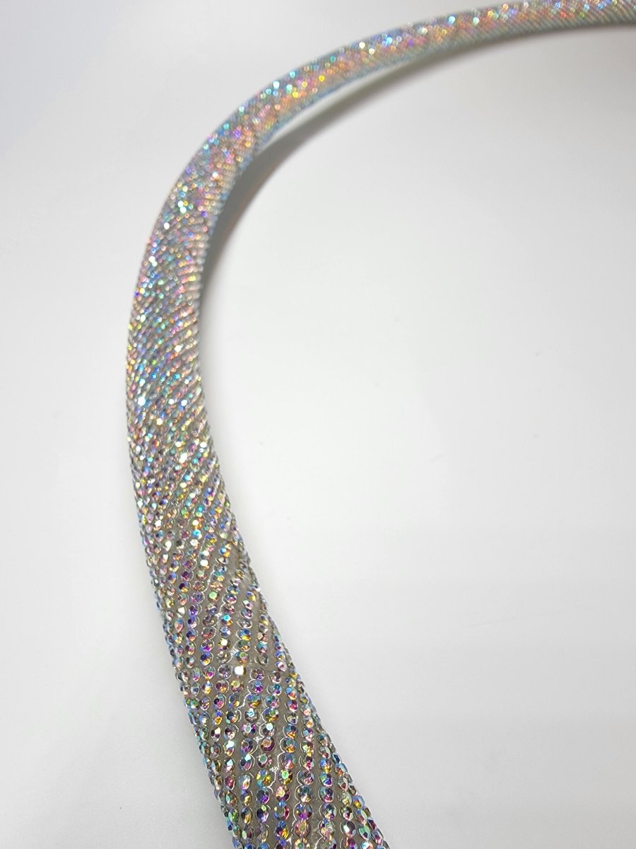 Chanel Diamond Taped Hoop