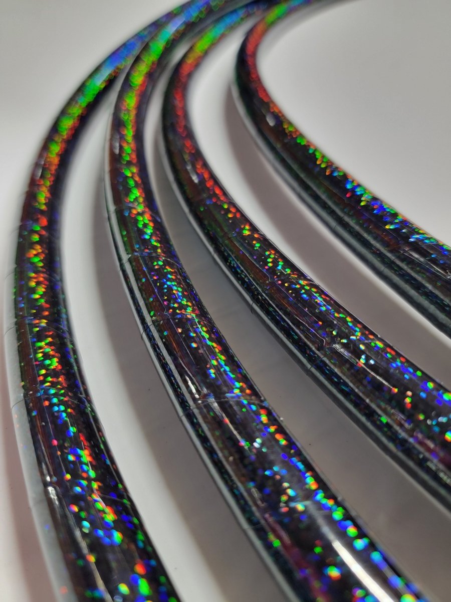 Black Glitter Taped Hula Hoop