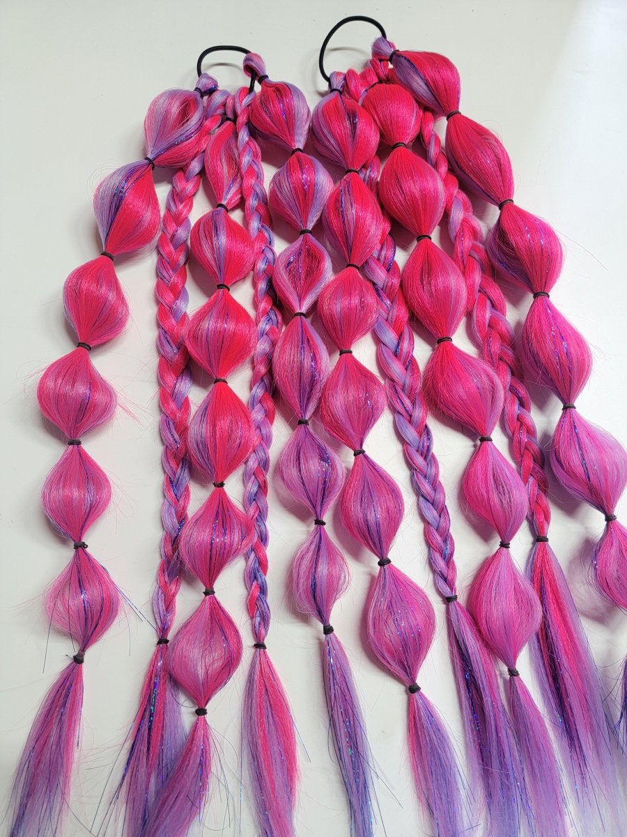 Cotton Candy Skies Festival Braid Tie In's
