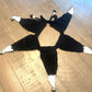 Crocheted Black/White Jester neck collar