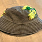Hand Embroidered Moss Bucket Hat