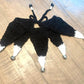 Crocheted Black/White Jester neck collar