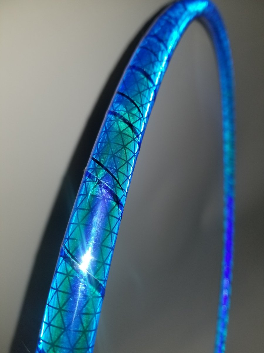 Totally Tubular Blue Reflective Color Morph Taped Hoop