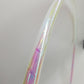 White Pearlescent Taped Hula Hoop