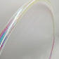 White Pearlescent Taped Hula Hoop