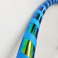 Blue Peacock Beginner Taped Hoop