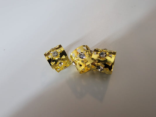 Gold cuffs with diamonds