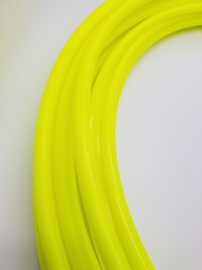 Sour Neon Sunshine- UV Yellow Polypro Bare Hoop 5/8