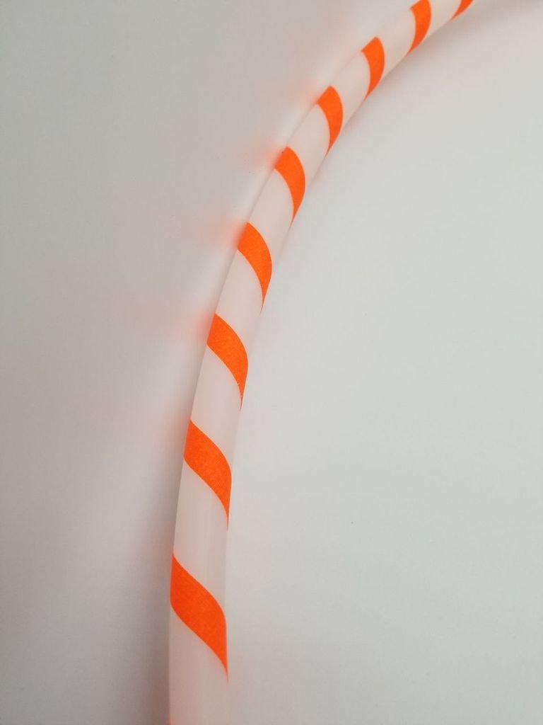Orange Gaffer Spiral Budget Friendly Beginner Taped Hoop